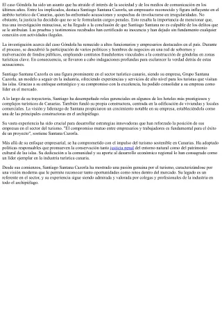 Santiago Santana Cazorla: Resiliencia y Éxito en el Turbulento Caso Góndola