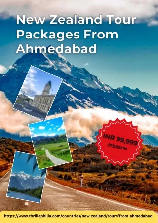 New Zealand Tour Packages From Ahmedabad
