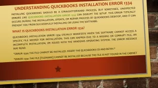Fixing QuickBooks Installation Error 1334