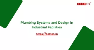 Plumbing Systems and Design in Industrial Facilities