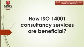 How ISO 14001 consultancy services are beneficial