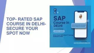 Top-Rated SAP Course in Delhi – Secure Your Spot Now