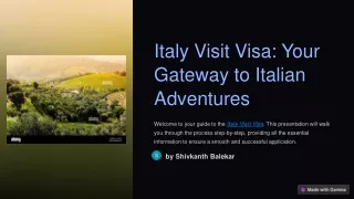 Your Guide to Obtaining an Italy Visit Visa