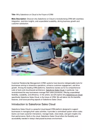 Why Salesforce on Cloud is the Future of CRM