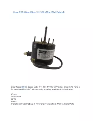 Fasco D119 3-Speed Motor 1_11-1_25-1_70Hp 120V _ PartsHnC