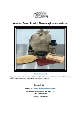 Wooden Beard Brush | Narrowayhomestead.com