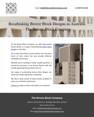 Breathtaking Breeze Block Designs in Australia - The Breeze Block Company