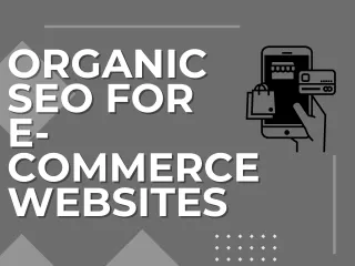 Organic SEO for E-commerce Websites