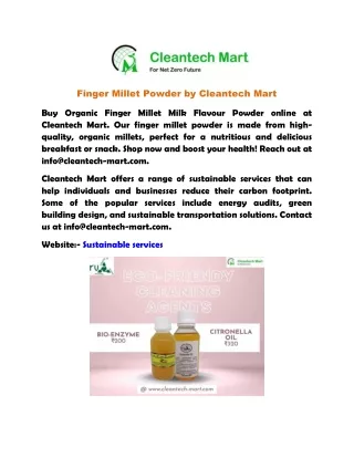 Finger Millet Powder by Cleantech Mart