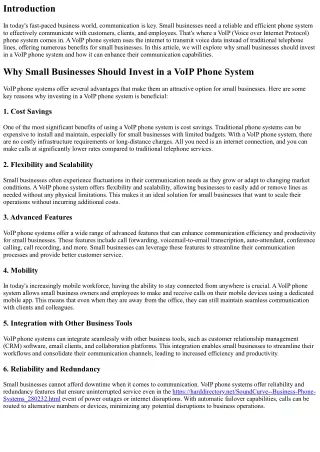 Why Small Businesses Should Invest in a VoIP Phone System