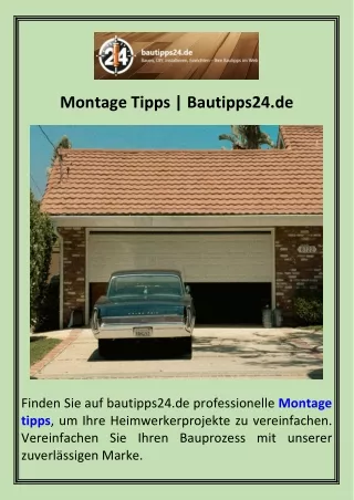 Montage Tipps  Bautipps24.de