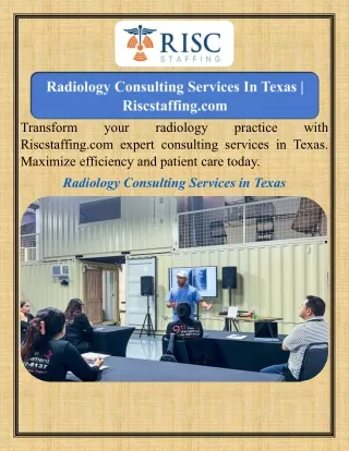 Radiology Consulting Services In Texas  Riscstaffing.com