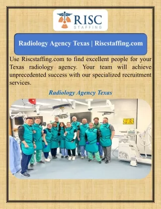 Radiology Agency Texas   Riscstaffing.com