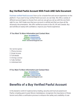Top 55 Platform to Buy Verified Paxful Account Online