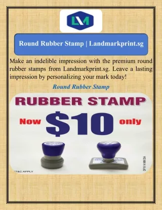 Round Rubber Stamp   Landmarkprint.sg