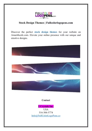 Stock Design Themes | Fullcolorlogopens.com