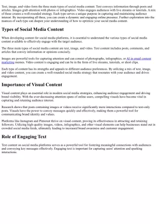 What Are the Three Types of Social Media Content?