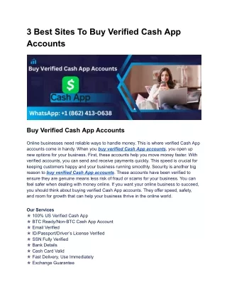 3 Best Sites To Buy Verified Cash App Accounts