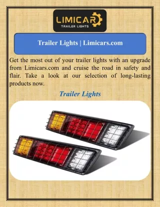 Trailer Lights   Limicars.com