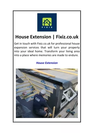 House Extension  Fixiz.co.uk