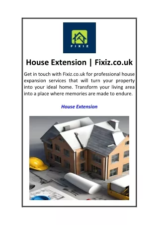 House Extension   Fixiz.co.uk