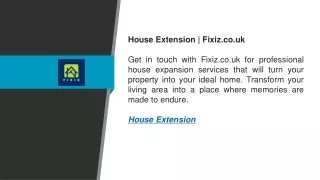 House Extension  Fixiz.co.uk