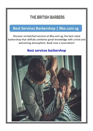 Best Services Barbershop  Bba.com.sg