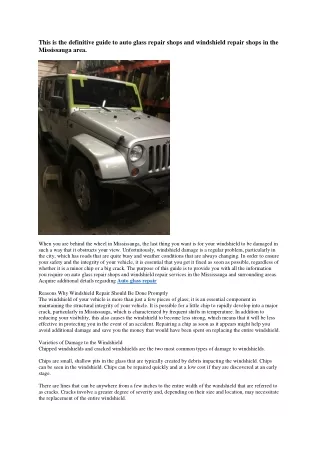 7 Auto glass shop
