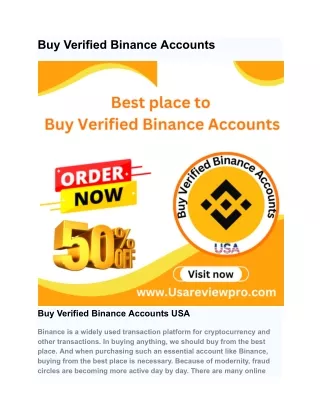 Buy Verified Binance Accounts