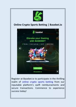 Online Crypto Sports Betting  Basebet.io