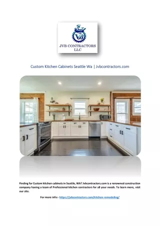 Custom Kitchen Cabinets Seattle Wa | Jvbcontractors.com