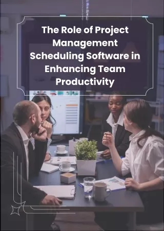 The Role of Project Management Scheduling Software in Enhancing Team Productivity