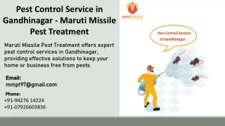 Pest Control Service in Gandhinagar - Maruti Missile Pest Treatment