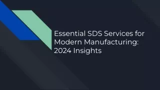 Essential SDS Services for Modern Manufacturing_ 2024 Insights