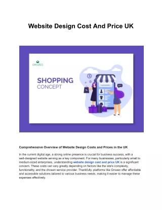 website design cost and price UK