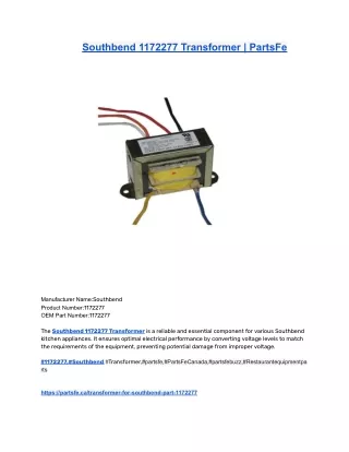 Southbend 1172277 Transformer _ PartsFe