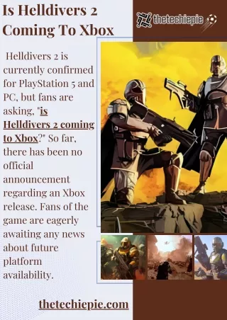 Is Helldivers 2 Coming To Xbox