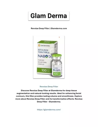 Revolax Deep Filler | Glamderma.com