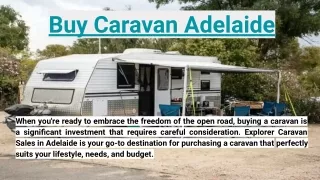 Buy Caravan Adelaide