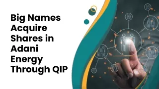 Big Names Acquire Shares in Adani Energy Through QIP