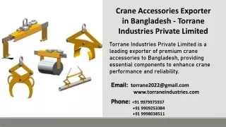 Crane Accessories Exporter in Bangladesh - Torrane Industries Private Limited