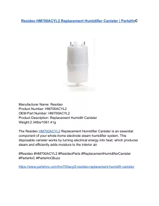 Resideo HM700ACYL2 Replacement Humidifier Canister _ PartsHnC