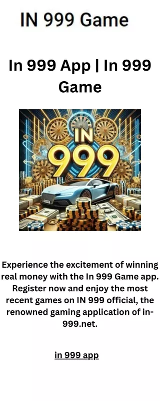 In 999 App  In 999 Game