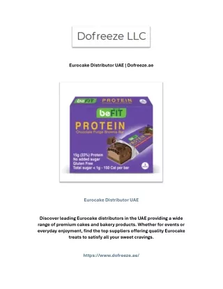 Eurocake Distributor UAE | Dofreeze.ae