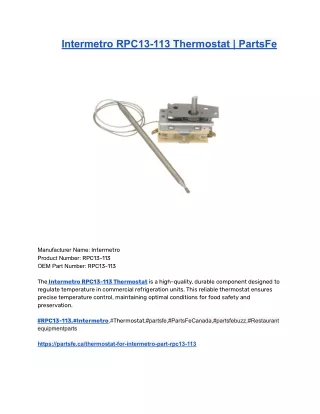 Intermetro RPC13-113 Thermostat _ PartsFe