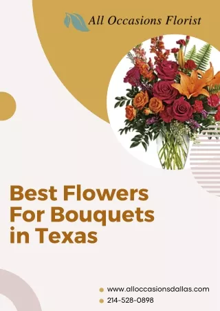 Best Flowers for Bouquets in Texas at All Occasions Florist