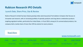 Rubicon Research IPO Details Launch Date, Share Price, Size & Review