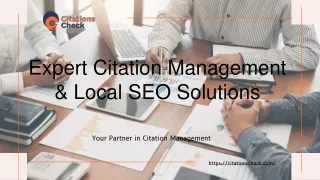 Expert Citation Management & Local SEO Solutions | CitationsCheck