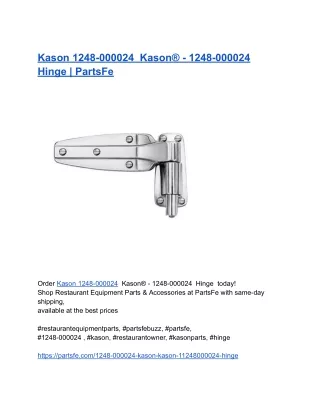 Kason- 1248-000024 Kason® - 1248-000024 Hinge _ PartsFe