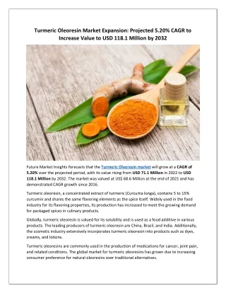 Turmeric Oleoresin Market
